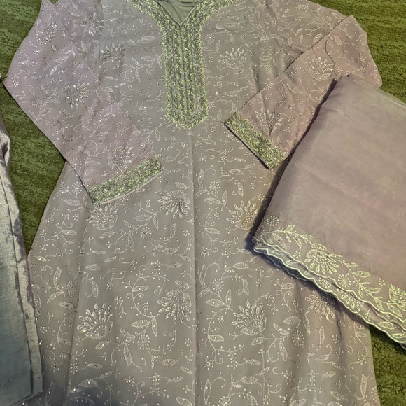 Women’s brand new Indian desi Pakistani outfit size small traditional 3 piece - Picture 9 of 12